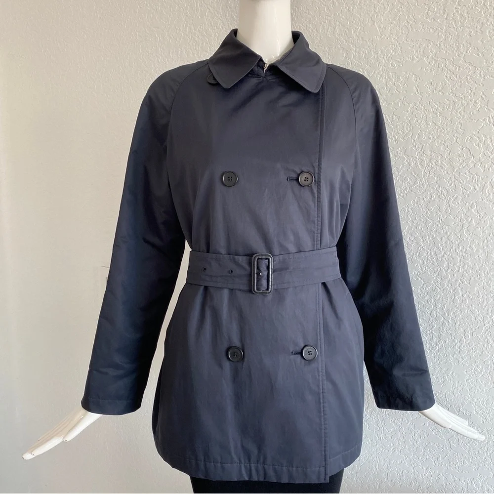 Burberry navy double breasted jacket - Picture 3 of 13